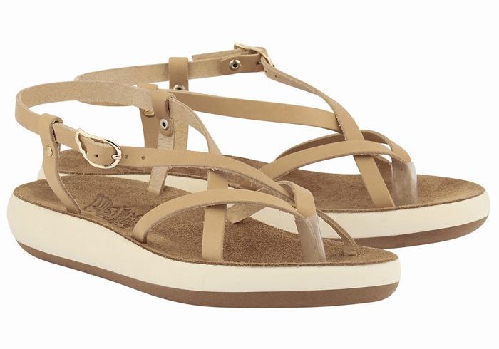 Sandale Cu Curea Din Spate Ancient Greek Sandals Semele Comfort Dama Bej | LBO7649KB