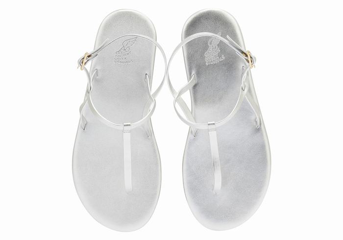 Sandale Cu Curea Din Spate Ancient Greek Sandals Lito Flip Flop Dama Argintii | GKB915IB