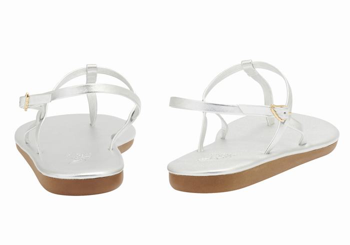 Sandale Cu Curea Din Spate Ancient Greek Sandals Lito Flip Flop Dama Argintii | GKB915IB