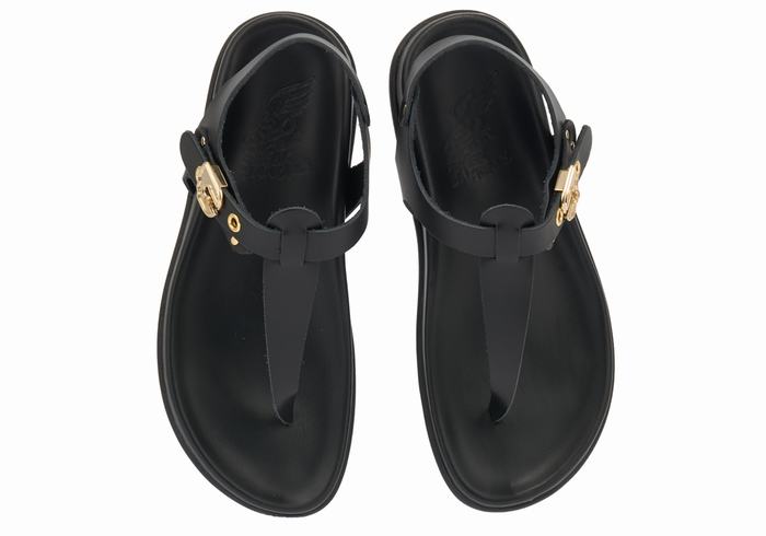 Sandale Cu Curea Din Spate Ancient Greek Sandals Alki Flip Flop Dama Negrii | FGV4276YK