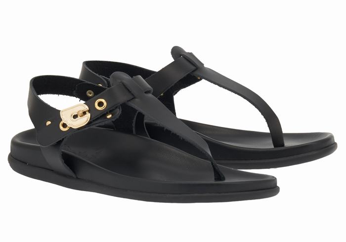 Sandale Cu Curea Din Spate Ancient Greek Sandals Alki Flip Flop Dama Negrii | FGV4276YK