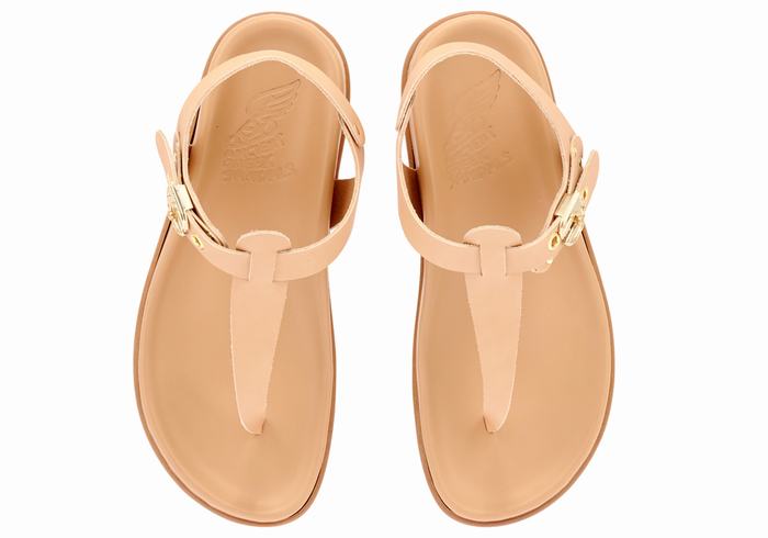 Sandale Cu Curea Din Spate Ancient Greek Sandals Alki Flip Flop Dama Bej | KMK3816OM