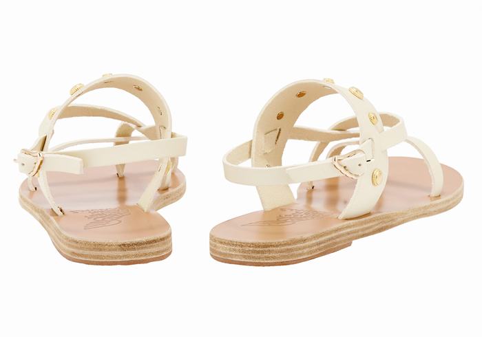 Sandale Cu Curea Din Spate Ancient Greek Sandals Alethea Bee Dama Albi | CCW525FU