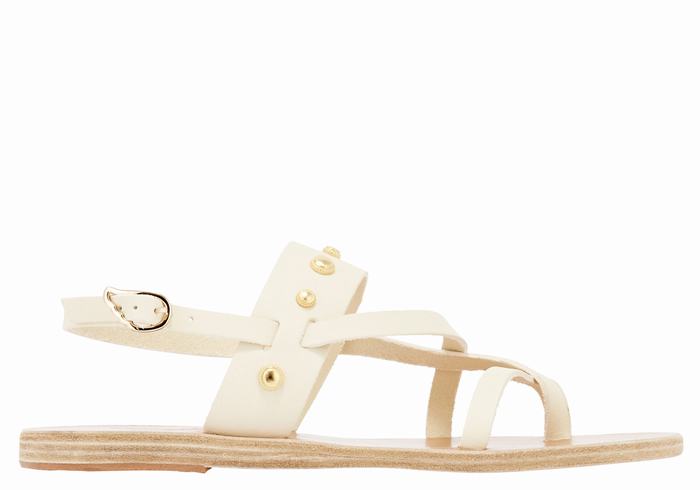 Sandale Cu Curea Din Spate Ancient Greek Sandals Alethea Bee Dama Albi | CCW525FU