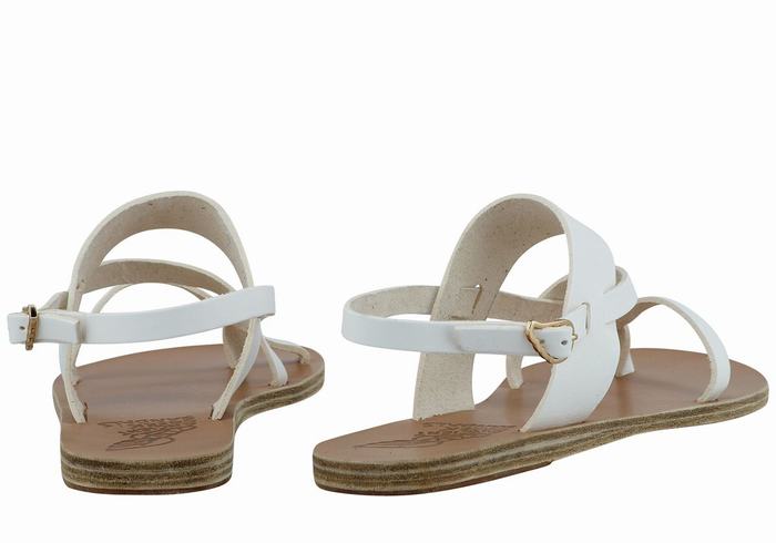 Sandale Cu Curea Din Spate Ancient Greek Sandals Alethea Leather Dama Albi | SAV4247HT