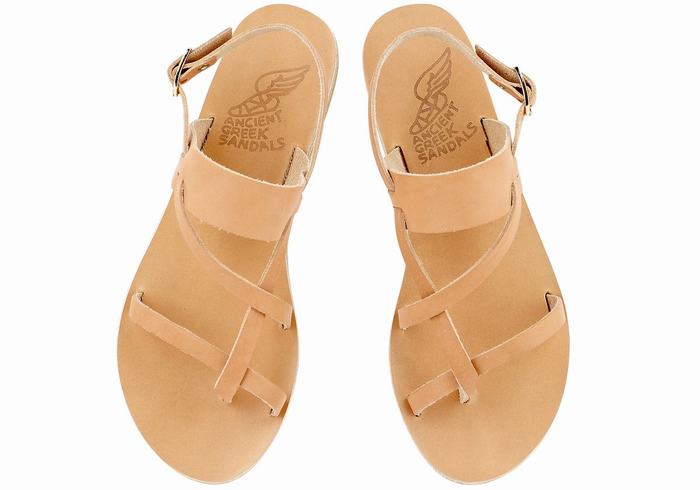 Sandale Cu Curea Din Spate Ancient Greek Sandals Alethea Leather Dama Bej | HMT2483DD