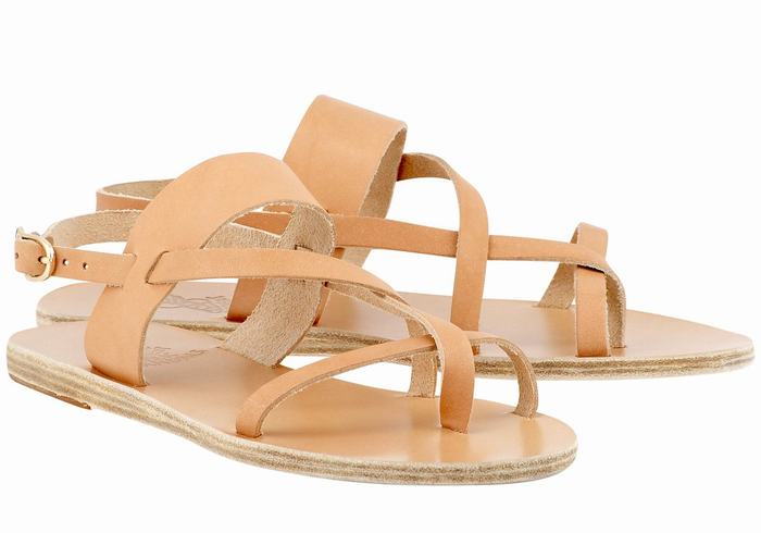 Sandale Cu Curea Din Spate Ancient Greek Sandals Alethea Leather Dama Bej | HMT2483DD