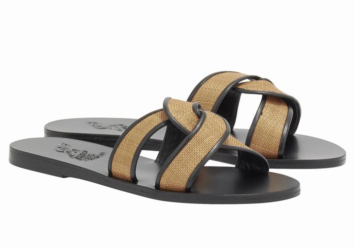 Sandale Slide Ancient Greek Sandals Desmos Dama Maro Negrii | PXQ2612XL