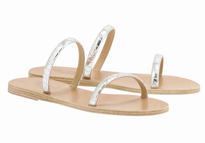 Sandale Slide Ancient Greek Sandals Echidna Dama Argintii | YPY7942NF
