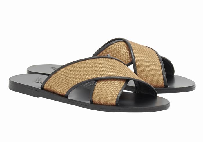 Sandale Slide Ancient Greek Sandals Thais Dama Maro Negrii | CHW923EH