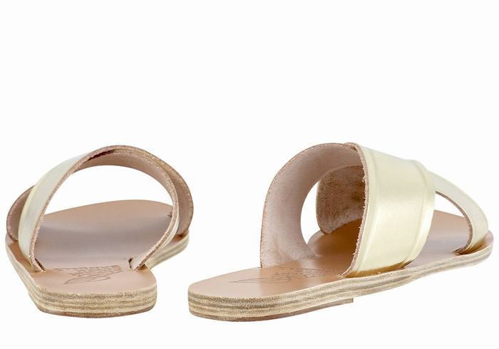 Sandale Slide Ancient Greek Sandals Thais Dama Aurii Albi | LSU10032OI